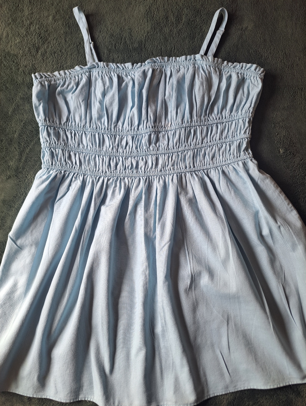 Blue Dress Spaghetti Strap Dress - Light Blue